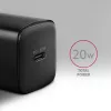 Seinä laturi Axagon ACU-PD20 1x QC3.0/AFC/FCP/PD Type-C 20W musta