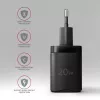 Seinä laturi Axagon ACU-PD20 1x QC3.0/AFC/FCP/PD Type-C 20W musta