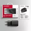 Seinä laturi Axagon ACU-PD20 1x QC3.0/AFC/FCP/PD Type-C 20W musta