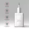 Axagon ACU-PD20W seinälaturi 1x QC3.0/AFC/FCP/PD Type-C 20W valkoinen