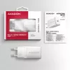 Axagon ACU-PD20W seinälaturi 1x QC3.0/AFC/FCP/PD Type-C 20W valkoinen
