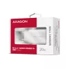 Axagon ACU-PD20W seinälaturi 1x QC3.0/AFC/FCP/PD Type-C 20W valkoinen