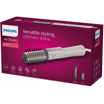 Philips 7000 series BHA710/00 Air styler, kuumailmaharja, lämmin, hopea, 1,8 m, 1000 W, AC