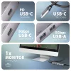 Axagon HMC-5H60 USB 5Gbps -keskitin, 2x USB-A, 1x USB-C, HDMI 4k/60Hz, PD 100W, USB-C-kaapeli