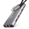 Axagon HMC-6G2L USB 10Gbps -keskitin, 2x USB-A, 1x USB-C, HDMI 4k/60Hz, RJ-45, PD 100W