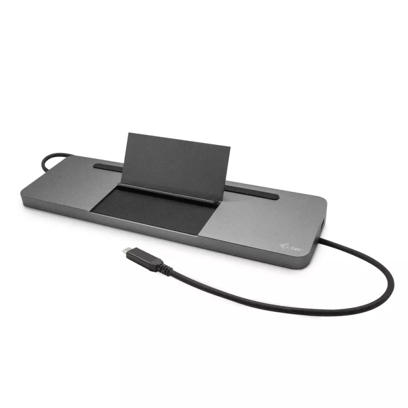 i-tec Metal SB-C ergonominen 4K 3x näyttö -telakointiasema Power Delivery 85 W + yleislaturi 100 W