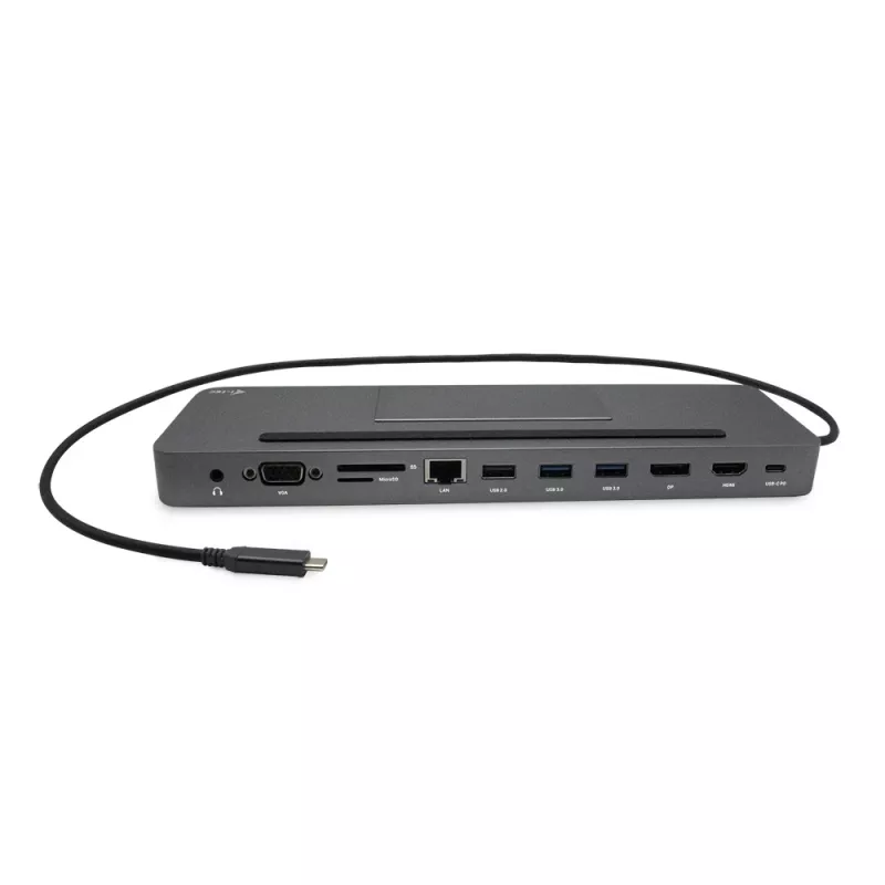 i-tec Metal SB-C ergonominen 4K 3x näyttö -telakointiasema Power Delivery 85 W + yleislaturi 100 W