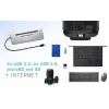i-tec Metal SB-C ergonominen 4K 3x näyttö -telakointiasema Power Delivery 85 W + yleislaturi 100 W