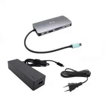 i-tec Metal USB-C Nano -telakka HDMI/VGA LAN + laturi 100 W