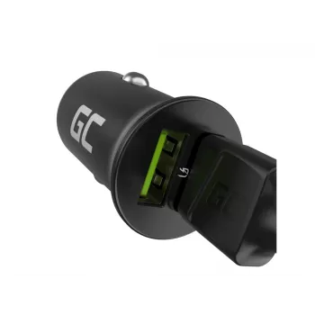 Auto-/sisätilalaturi Green Cell CADM-GC-36AA 36W 2x USB-A musta 3,6–12V virtalähteelle