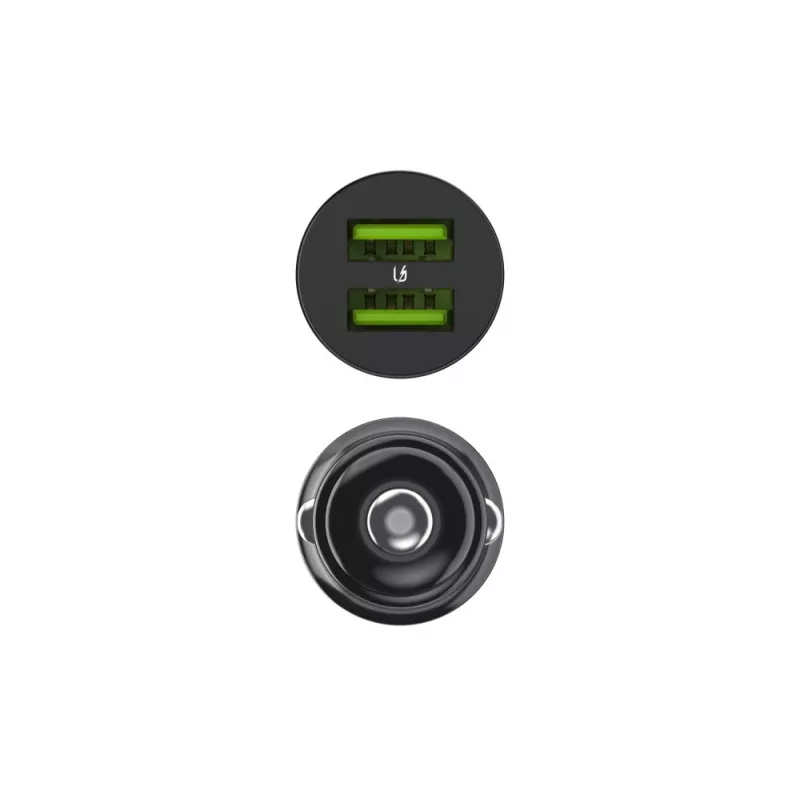 Green Cell GC PowerRide Nano36 CADM-GC-36AA autolaturi 36 W 6 A, 2 × USB-A, Ultra Charge -pikalataus, 12/24 V, musta