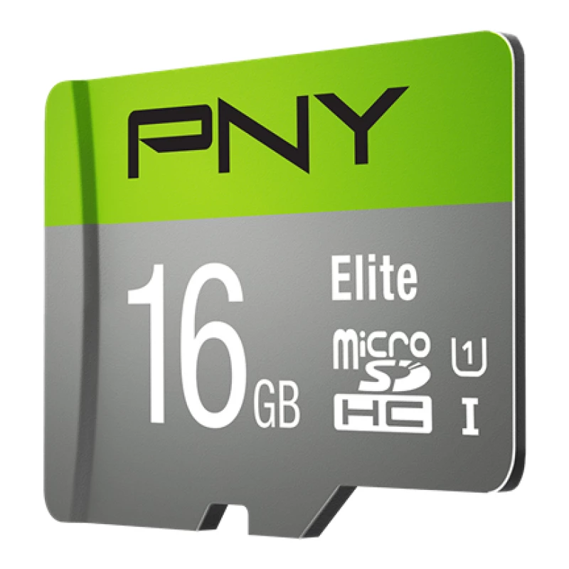 PNY Micro SD Elite 16GB Class 10 UHS-I U1 + SD-sovitin luku 100 MB/s