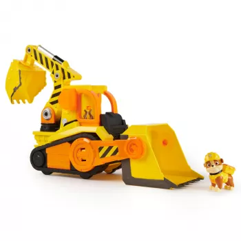Rubble & Crew, Bark Yard Deluxe Bulldozer rakennusajoneuvolelu valoilla, äänillä ja Rubble-toimintahahmolla, lastenlelu pojille ja tytöille yli 3-vuotiaille