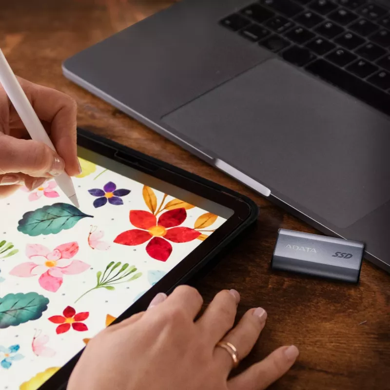 ADATA SC750 2 TB USB Type-C 3.2 Gen 2 (3.1 Gen 2) harmaa