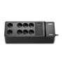 APC Back-UPS, 500VA/300W lattia-/seinäasennus, 230V, 8x CEE 7/3 Schuko -pistorasia, USB Type-A-liitäntä, käyttäjän vaihdettava akku