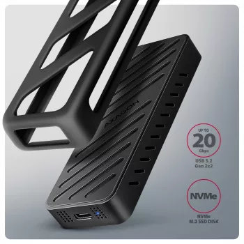 Axagon EEM2-20G USB-C 20Gbps - M.2 NVMe SSD ARMORED -kotelo