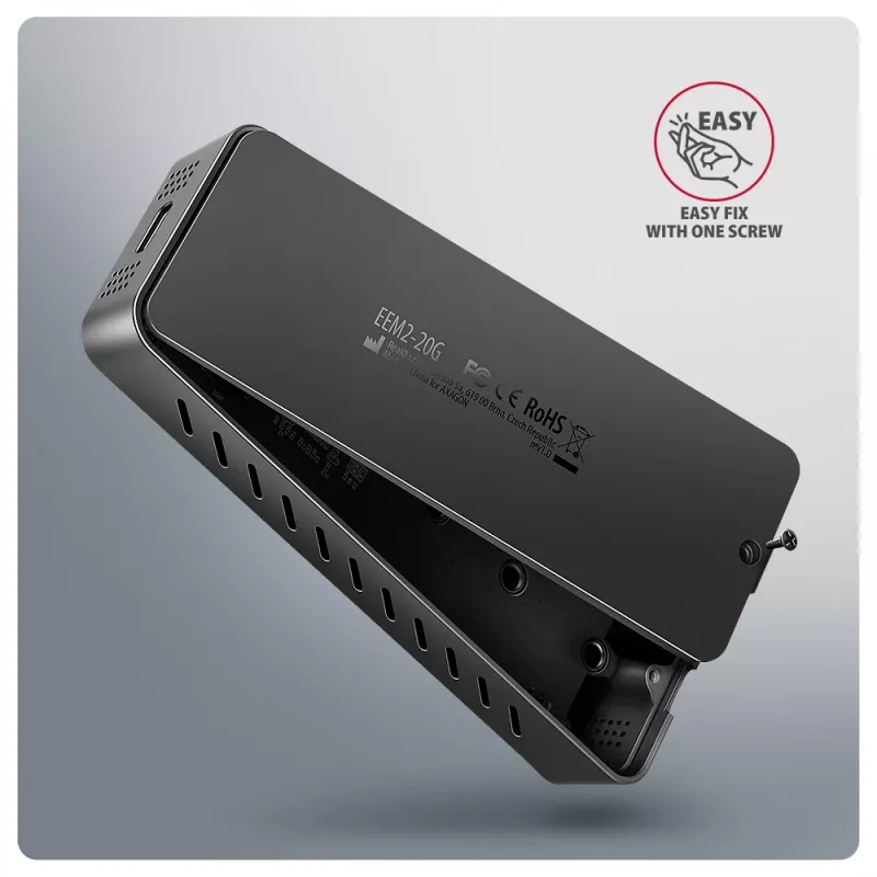 Axagon EEM2-20G USB-C 20Gbps - M.2 NVMe SSD ARMORED -kotelo
