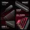 Axagon EEM2-GAM ulkoinen USB-C 10Gbps metallikotelo M.2 NVMe & SATA SSD-asemille. Ruuviton