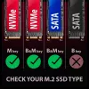 Axagon EEM2-GAM ulkoinen USB-C 10Gbps metallikotelo M.2 NVMe & SATA SSD-asemille. Ruuviton
