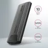 Axagon EEM2-GTS2 ulkoinen USB-C 10 Gbit/s metallikotelo M.2 NVMe & SATA SSD-asemille. Ruuviton