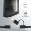 Axagon EEM2-GTS2 ulkoinen USB-C 10 Gbit/s metallikotelo M.2 NVMe & SATA SSD-asemille. Ruuviton