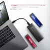 Axagon EEM2-GTS2 ulkoinen USB-C 10 Gbit/s metallikotelo M.2 NVMe & SATA SSD-asemille. Ruuviton