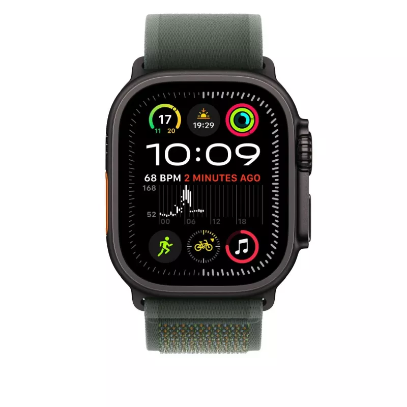 Band Apple 49mm Green Trail Loop S/M Black Titanium Finish