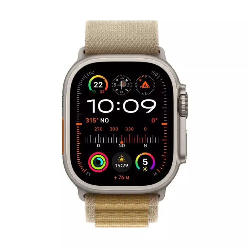 Älykello Apple Watch Ultra 2 GPS + Cellular 49mm Natural Titanium -kotelo Tan Alpine Loop Medium