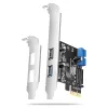 Axagon PCEU-232RS PCIe-ohjain 2x ulk. + 2x sis. USB 5Gbps