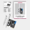 Axagon PCEU-232RS PCIe-ohjain 2x ulk. + 2x sis. USB 5Gbps