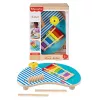 Fisher-Price puinen musiikkipöytä lyömäsoittimilla, 3 puuosaa
