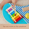 Fisher-Price puinen musiikkipöytä lyömäsoittimilla, 3 puuosaa