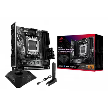ASUS ROG STRIX X870-I GAMING WIFI emolevy mini ITX · AMD X870 · kanta AM5 · DDR5 · 2 DIMM · Wi-Fi 7 · Bluetooth 5.4