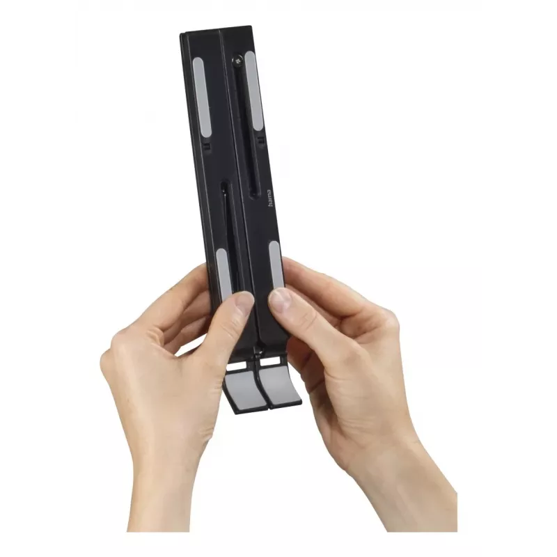 Hama Light taitettava kannettavan teline, 12-portainen kallistus, enintään 39,6 cm (15,6 tuumaa), musta