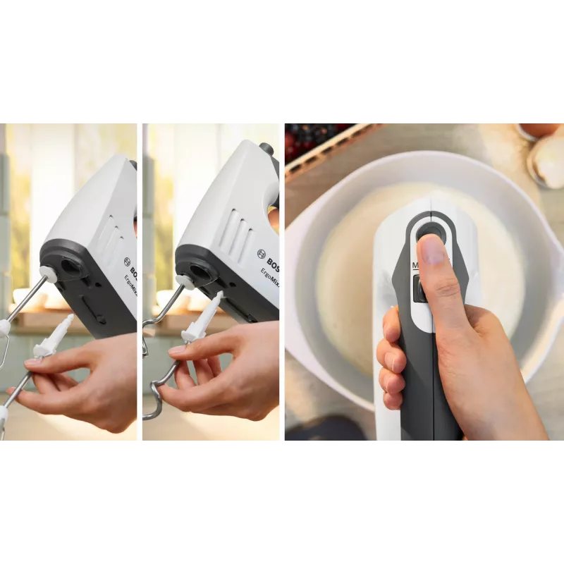 Bosch MMRP1000 sähköinen silppuri 0,8 L 400 W punainen, läpinäkyvä, valkoinen