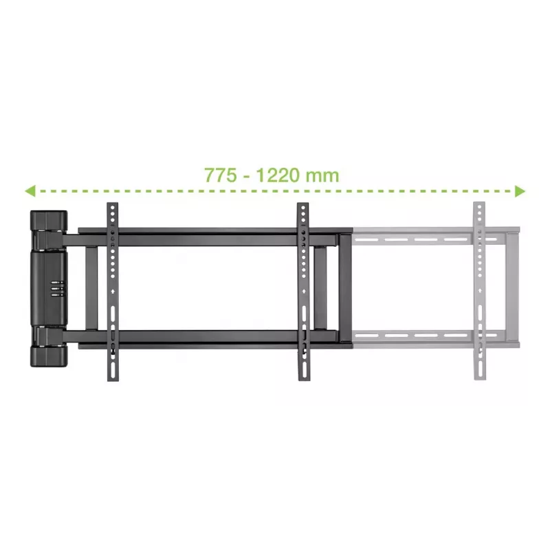 TECHLY 368697 TV-seinäteline 32–75 inch näytöille, sähköinen säätö, max. kantavuus 50 kg