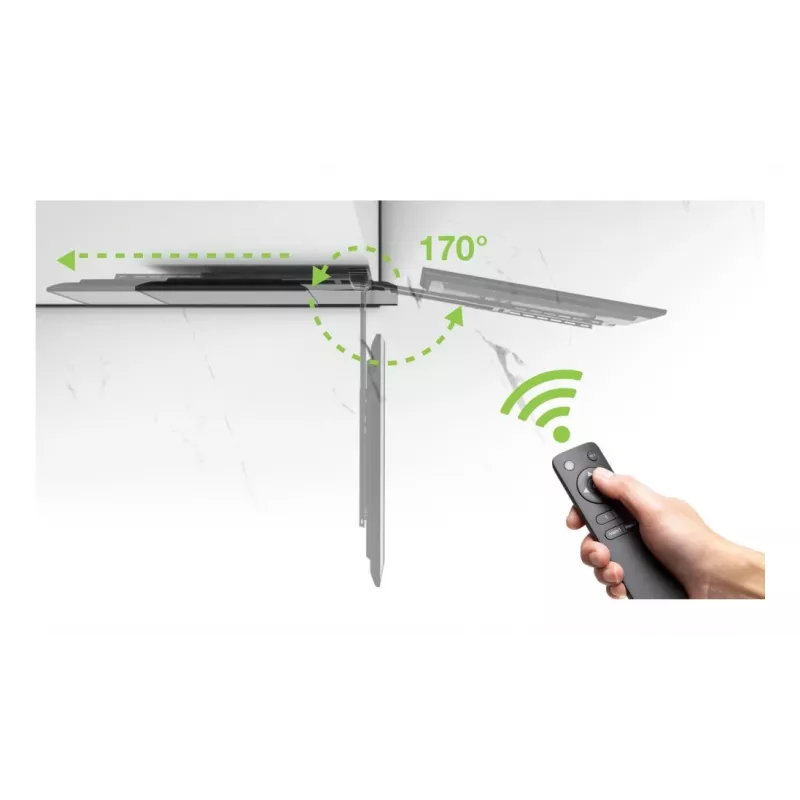 TECHLY 368697 TV-seinäteline 32–75 inch näytöille, sähköinen säätö, max. kantavuus 50 kg
