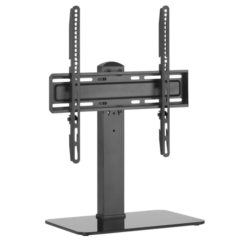 Techly ICA-LCD 323M pöytäjalusta TV:lle / näytölle, 32–55 tuumaa (81,3–139,7 cm), 40 kg, kääntyvä, VESA 400x400, karkaistu lasijalusta, musta