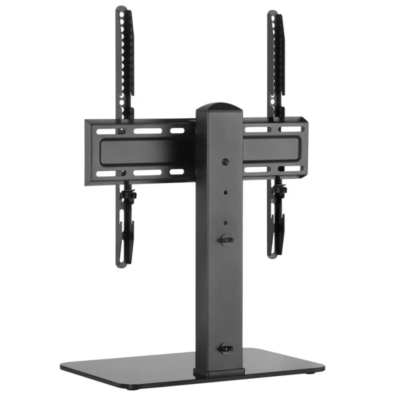 Techly ICA-LCD 323M pöytäjalusta TV:lle / näytölle, 32–55 tuumaa (81,3–139,7 cm), 40 kg, kääntyvä, VESA 400x400, karkaistu lasijalusta, musta