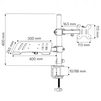 Techly ICA-LCD 174NB näyttöteline / jalusta 81,3 cm (32