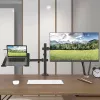 Techly ICA-LCD 174NB pöytäkiinnike näytölle, kannettavan tietokoneen hyllyllä, 13–32 tuumaa (33–81,3 cm), 8 kg, kannettava 12–17 tuumaa, VESA 75x75 / 100x100, musta