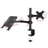 Techly ICA-LCD 174NB pöytäkiinnike näytölle, kannettavan tietokoneen hyllyllä, 13–32 tuumaa (33–81,3 cm), 8 kg, kannettava 12–17 tuumaa, VESA 75x75 / 100x100, musta