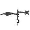 Techly ICA-LCD 174NB pöytäkiinnike näytölle, kannettavan tietokoneen hyllyllä, 13–32 tuumaa (33–81,3 cm), 8 kg, kannettava 12–17 tuumaa, VESA 75x75 / 100x100, musta