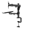 Techly ICA-LCD 174NB pöytäkiinnike näytölle, kannettavan tietokoneen hyllyllä, 13–32 tuumaa (33–81,3 cm), 8 kg, kannettava 12–17 tuumaa, VESA 75x75 / 100x100, musta