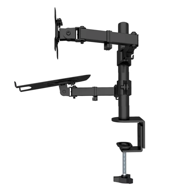 Techly ICA-LCD 174NB pöytäkiinnike näytölle, kannettavan tietokoneen hyllyllä, 13–32 tuumaa (33–81,3 cm), 8 kg, kannettava 12–17 tuumaa, VESA 75x75 / 100x100, musta