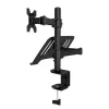 Techly ICA-LCD 174NB pöytäkiinnike näytölle, kannettavan tietokoneen hyllyllä, 13–32 tuumaa (33–81,3 cm), 8 kg, kannettava 12–17 tuumaa, VESA 75x75 / 100x100, musta