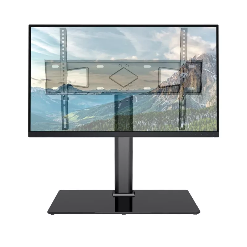 Techly ICA-LCD S07L TV-jalusta, 32–65 tuumaa (81–165,1 cm), 45 kg, VESA 600x400, karkaistu lasijalka, musta