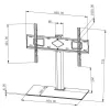 Techly ICA-LCD S07L TV-jalusta, 32–65 tuumaa (81–165,1 cm), 45 kg, VESA 600x400, karkaistu lasijalka, musta
