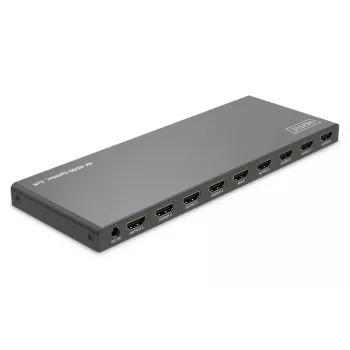 DIGITUS 1x8 HDMI-jakaja. 4K/60Hz HDCP 2.3. EDID-ohjaus