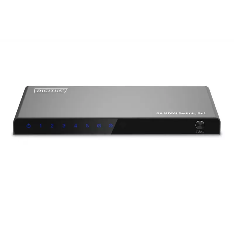 DIGITUS 5x1 HDMI-kytkin. 8K/60Hz (4:4:4). HDR. HDCP2.3
